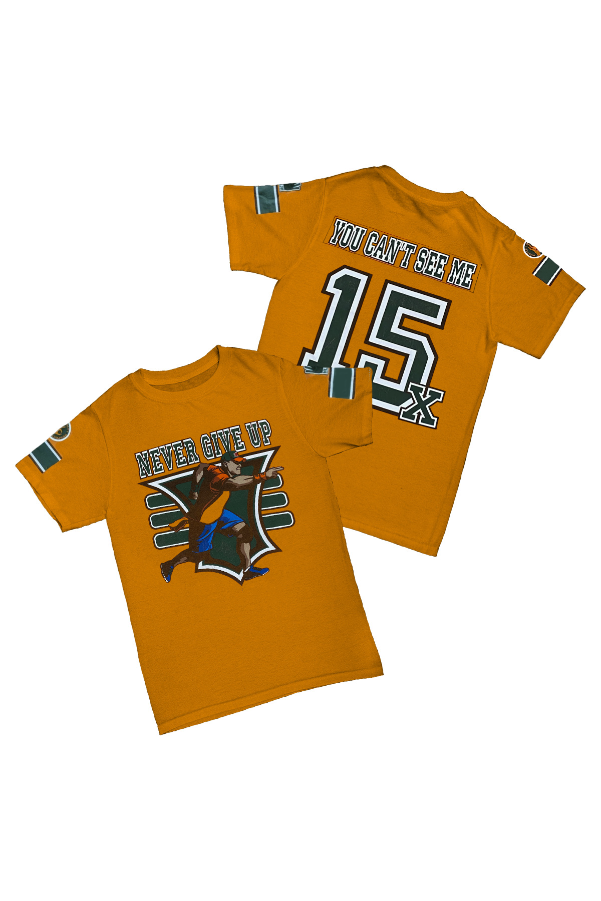 John Cena - Never Give Up 15x Baskılı Pamuk T-shirt