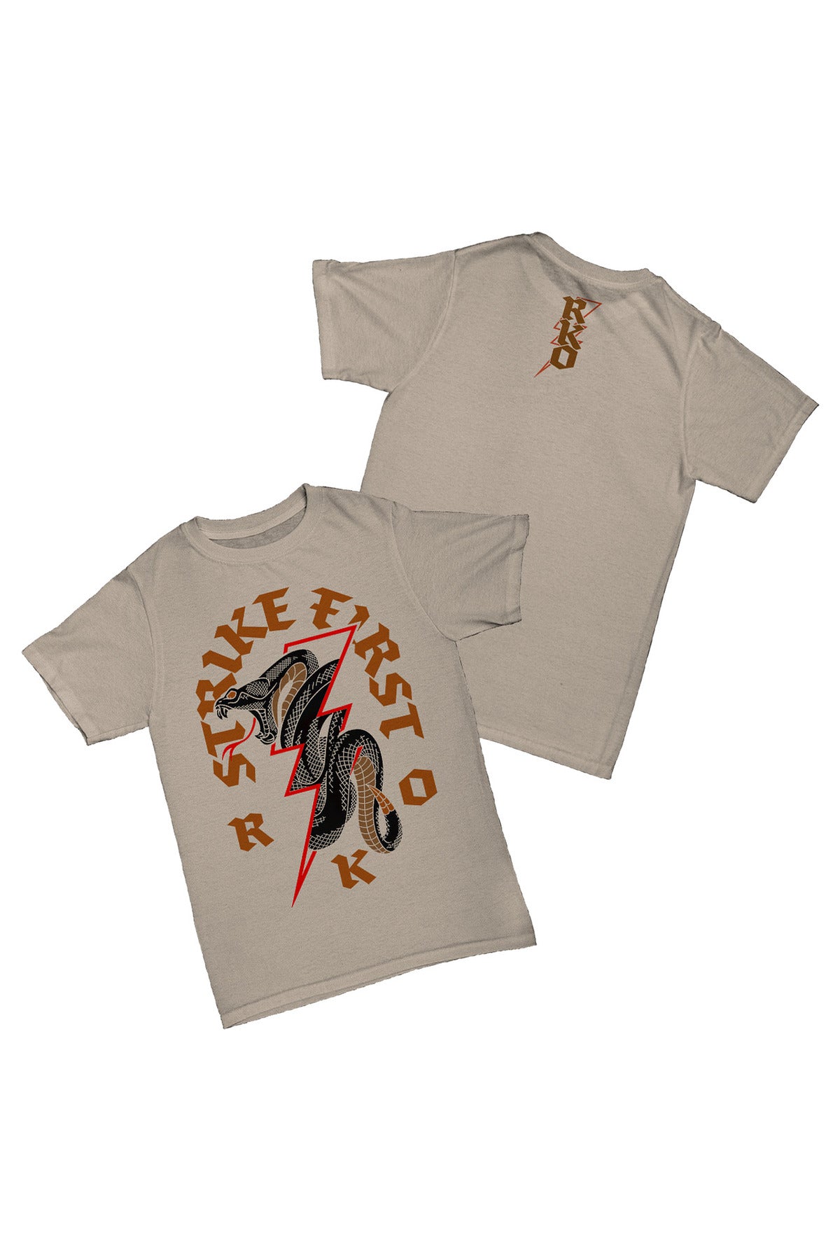 Randy Orton - Strike First Viper Bolt Baskılı Pamuk T-shirt