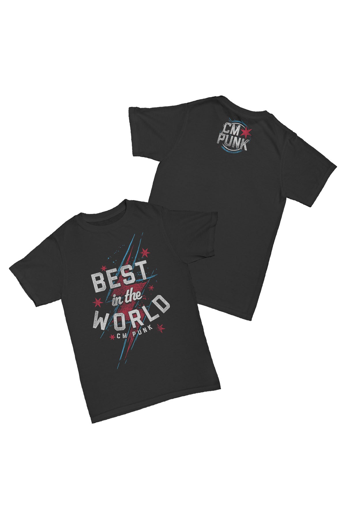 Cm Punk - Best In The World Lightning Baskılı Pamuk T-shirt