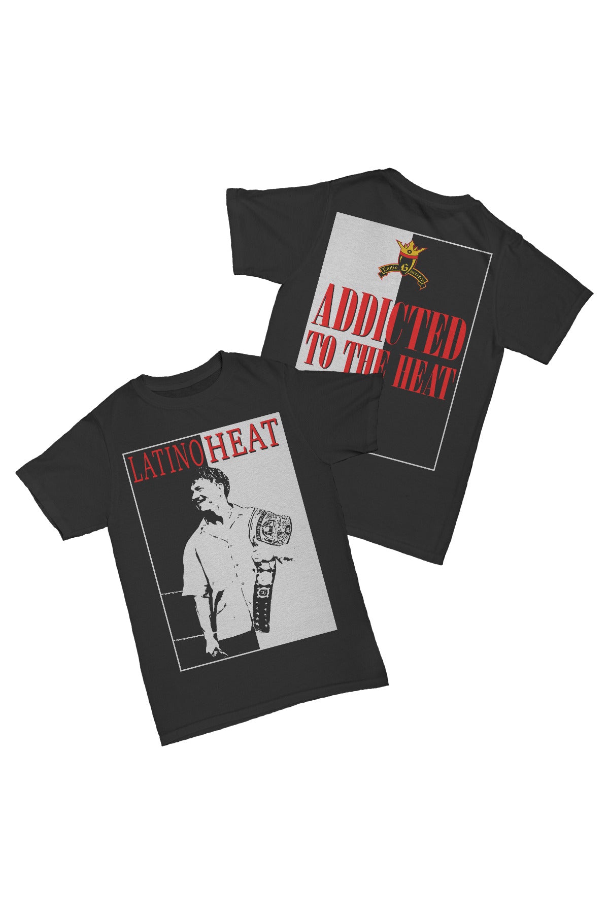 Eddie Guerrero Addicted to Heat (2004) Baskılı Pamuk T-shirt