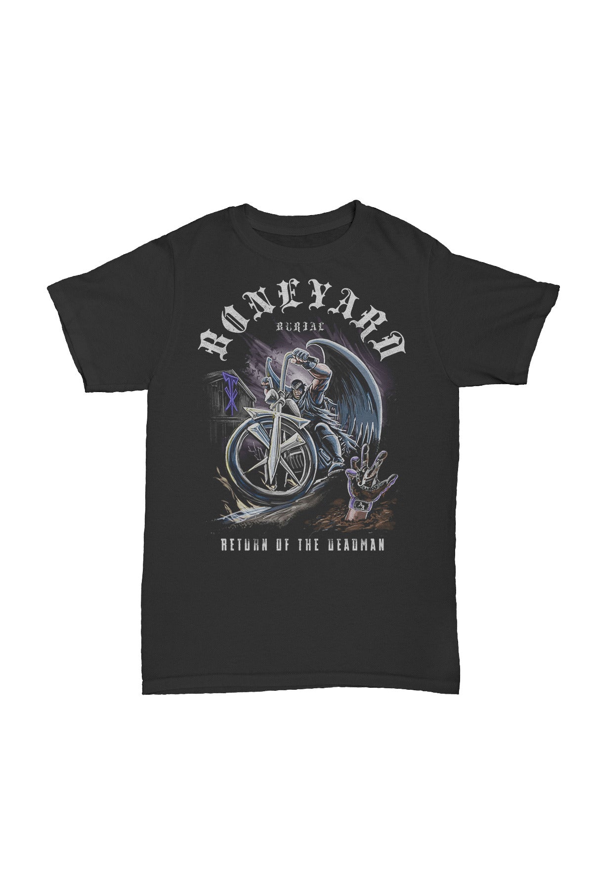 The Undertaker - Boneyard Burial Baskılı Pamuk T-shirt