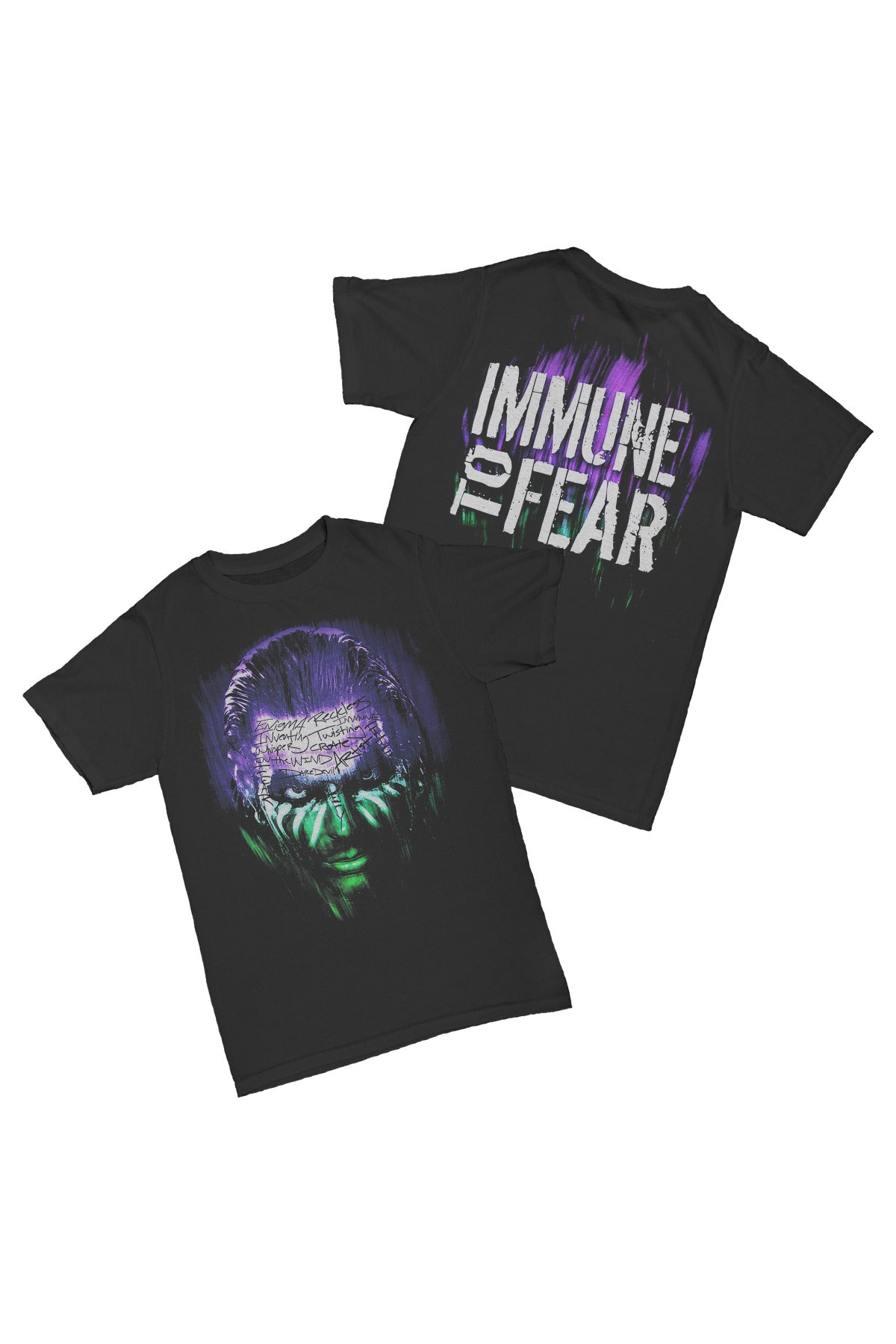 Hardy Boyz - Jeff Hardy - Immune to Fear Baskılı Pamuk T-shirt