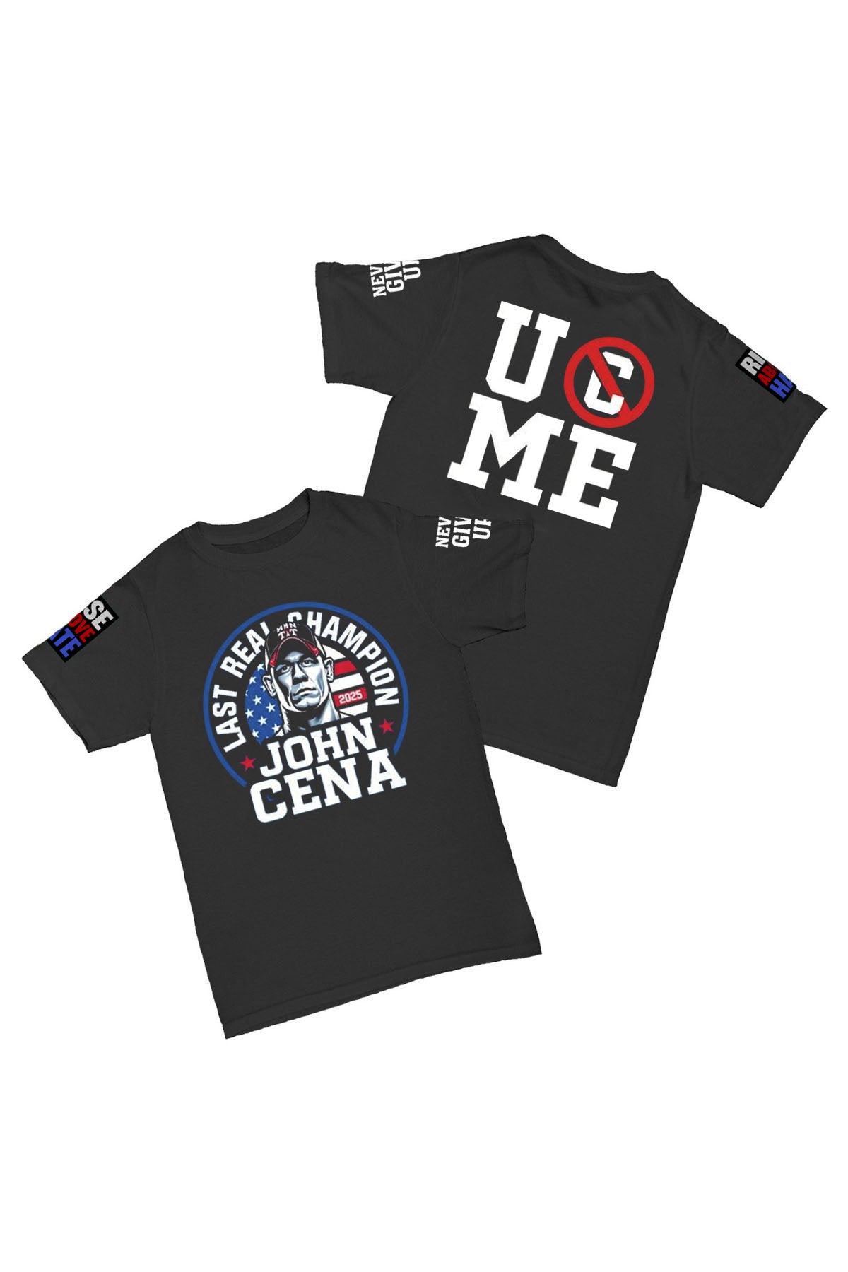 John Cena - Last Real Champion America Baskılı Pamuk T-shirt