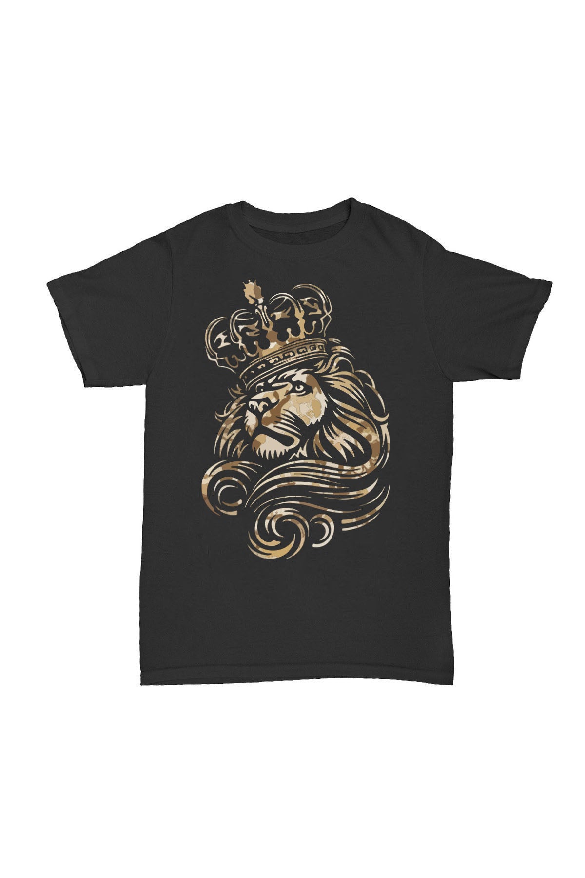 Aslan Taç - Siyah Baskılı Pamuk T-shirt