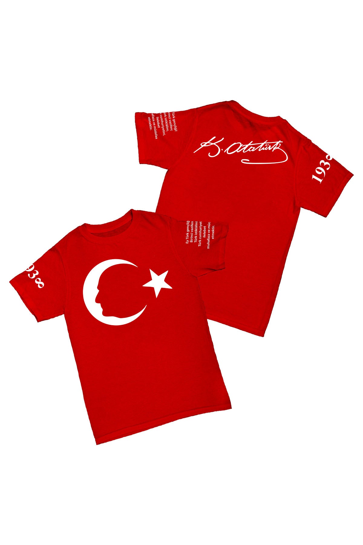 Mustafa Kemal Atatürk - 1938 Baskılı Pamuk T-shirt