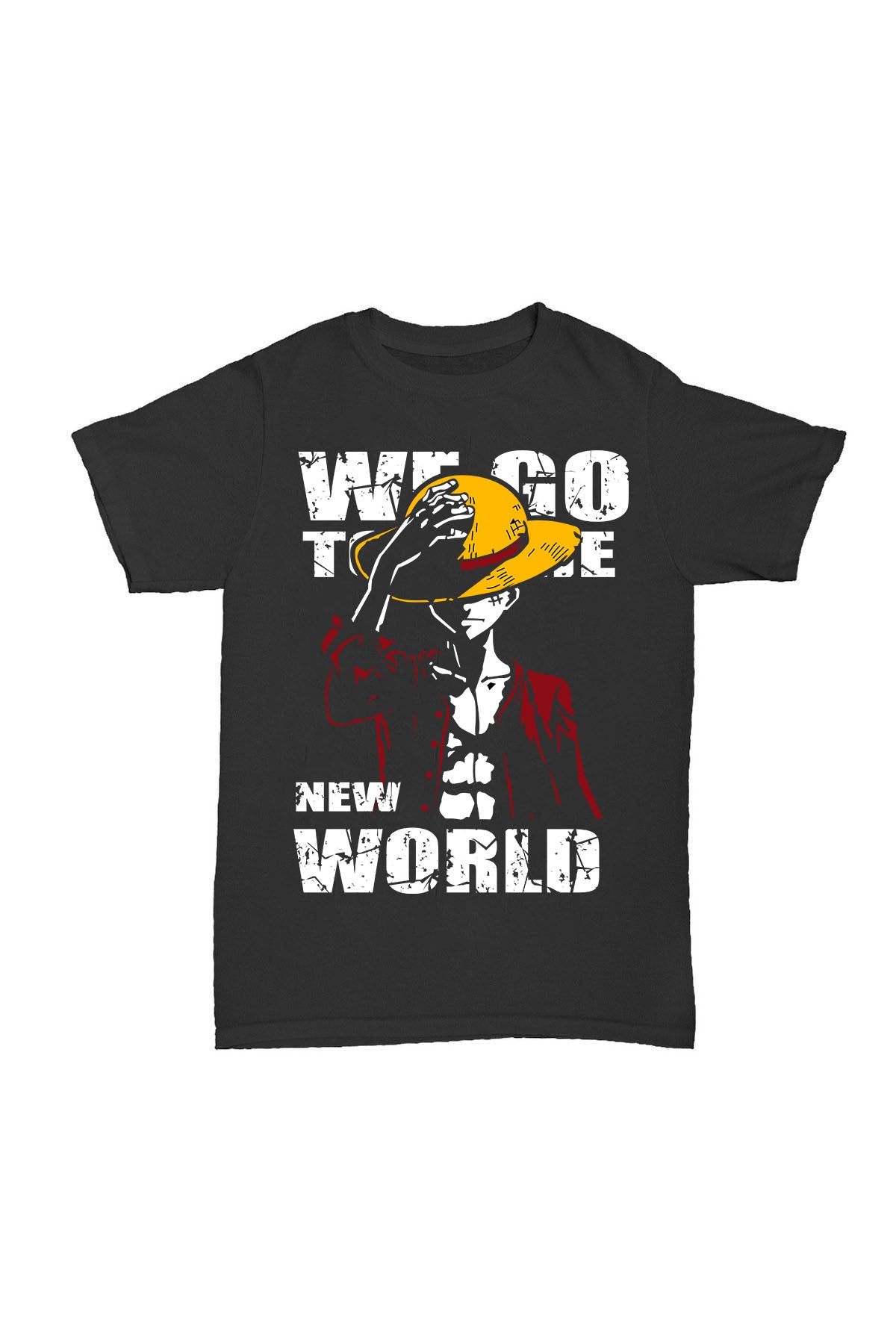 One Piece - We Go To The New World Baskılı Pamuk T-shirt