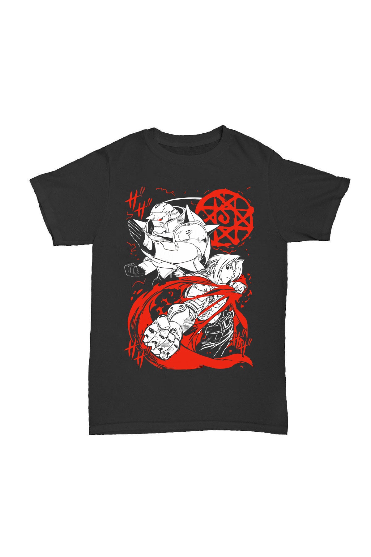 Full Metal Alchemists - Baskılı Pamuk T-shirt