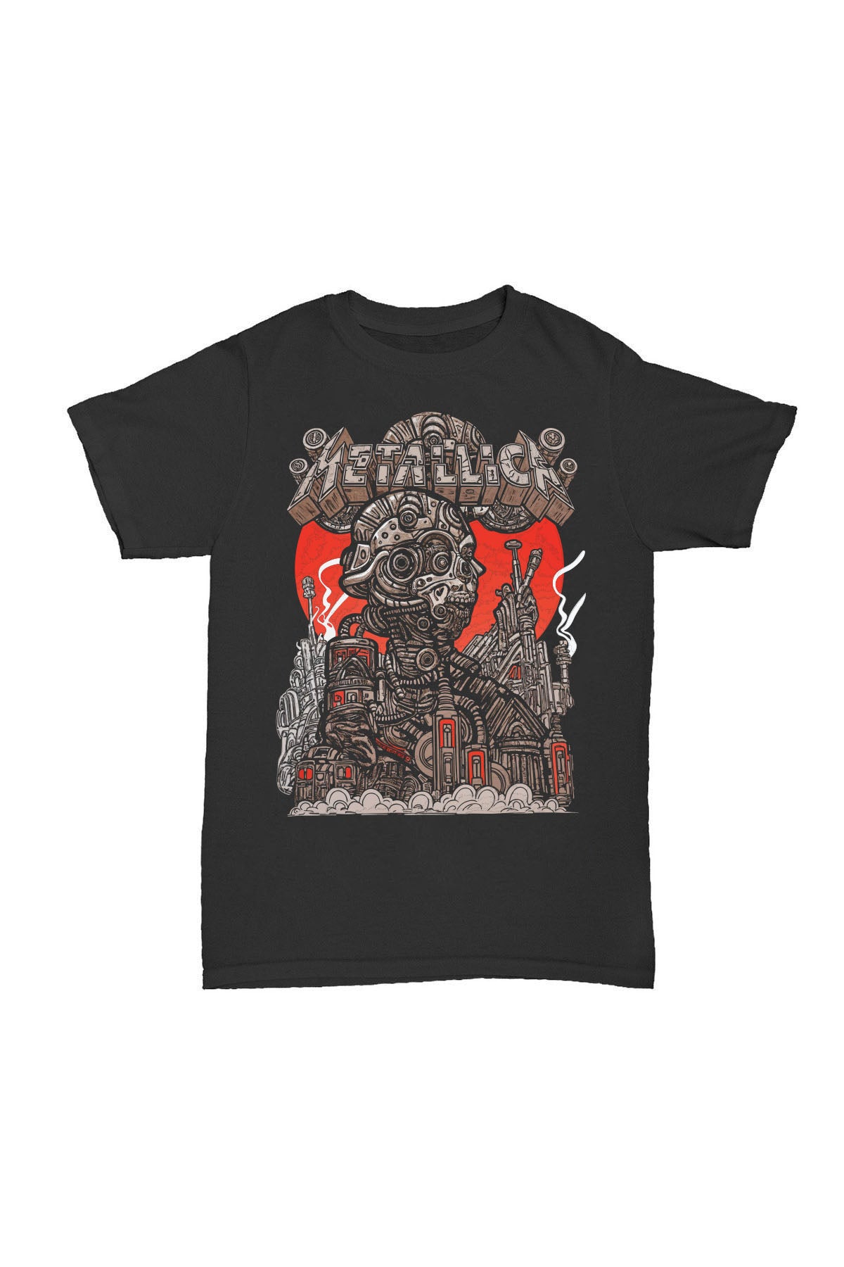 Metallica - Futuristic Tasarım Baskılı Pamuk T-shirt