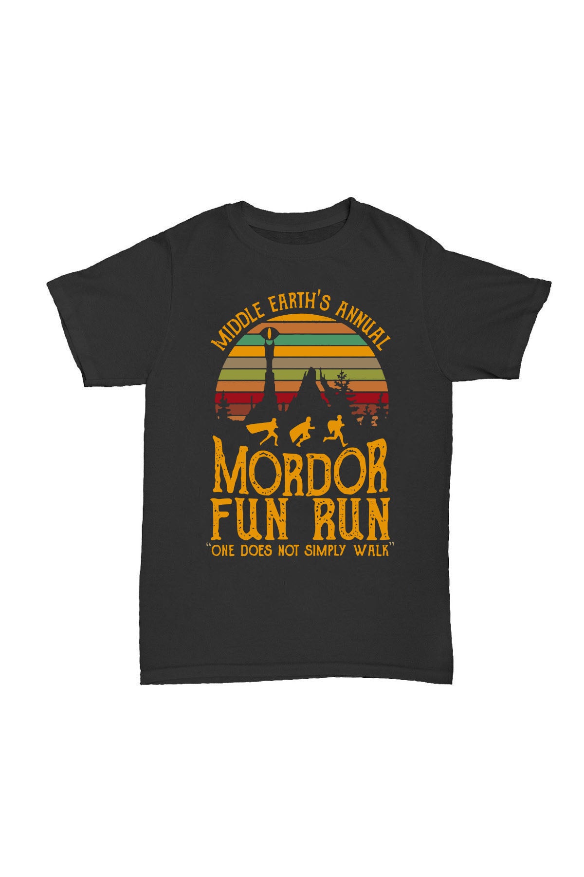 Lord Of The Rings - Mordor Fun Run Baskılı Pamuk T-shirt