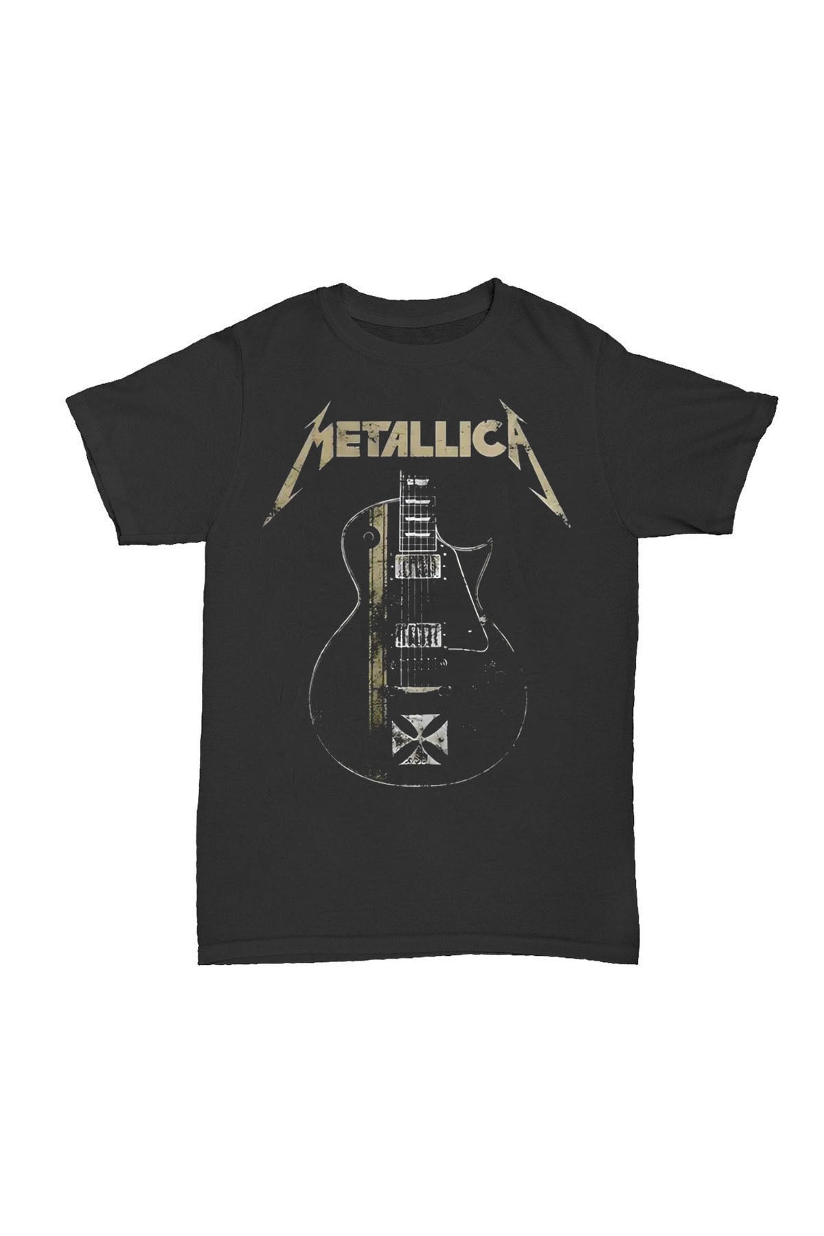 Metallica - Gitar Tasarım Baskılı Pamuk T-shirt