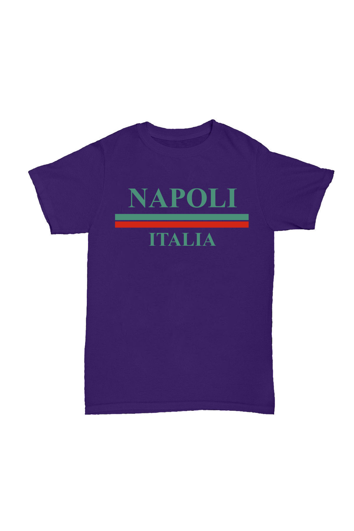 Napoli Italia - Mor Baskılı Pamuk T-shirt