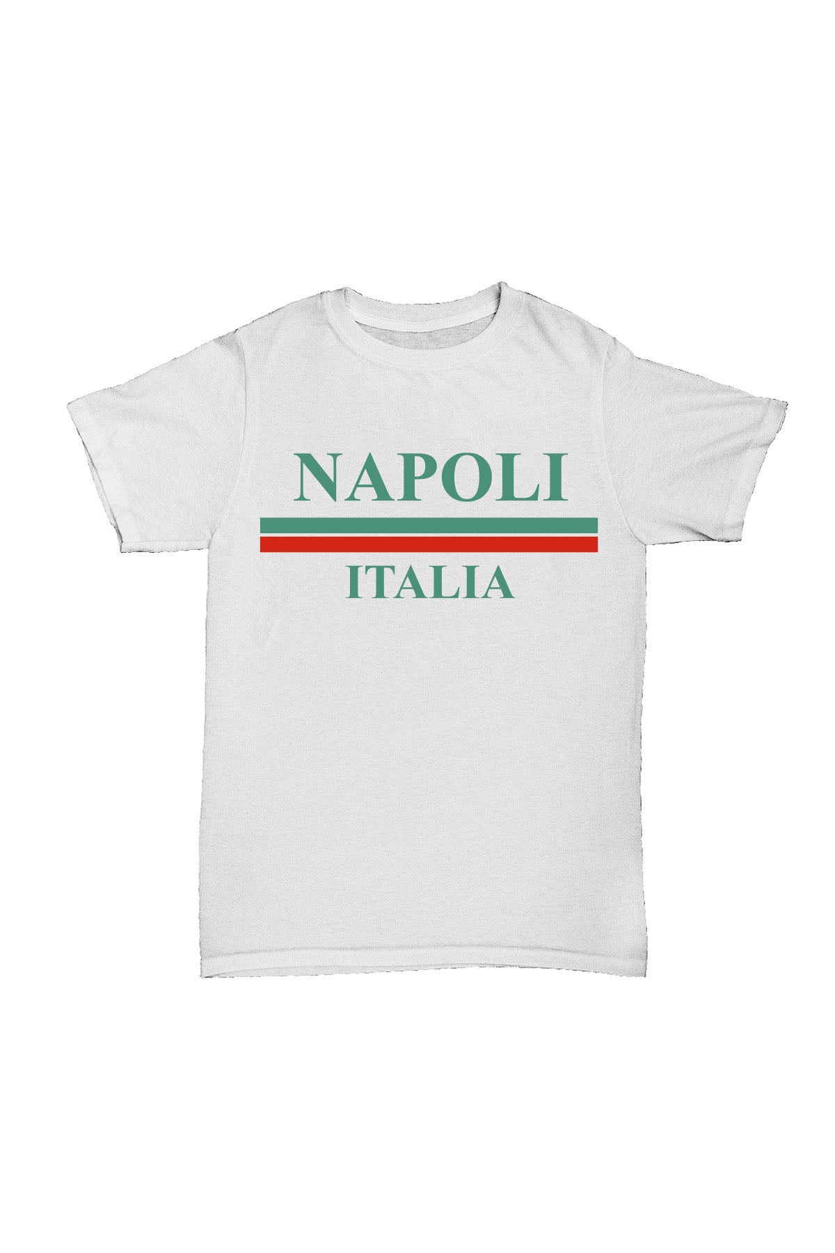 Napoli Italia - Beyaz Baskılı Pamuk T-shirt