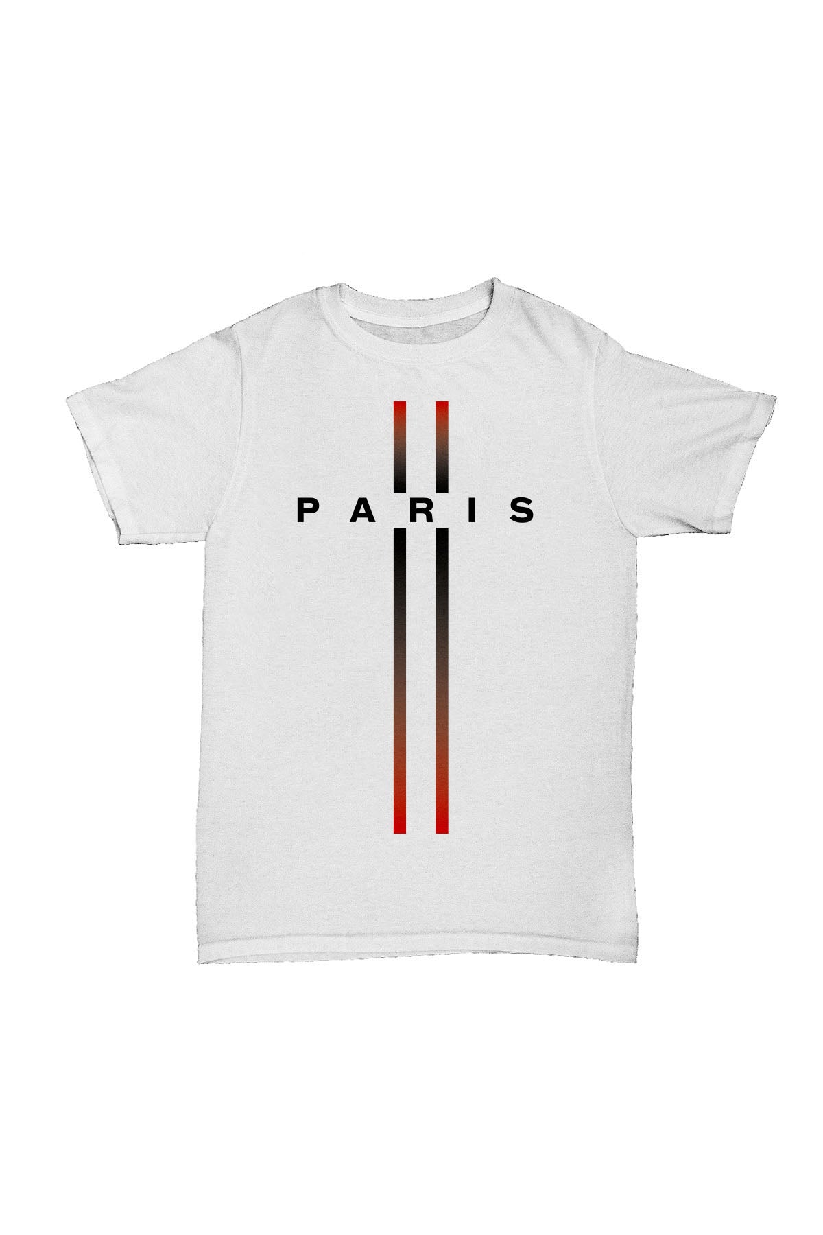 Paris - Beyaz Baskılı Pamuk T-shirt