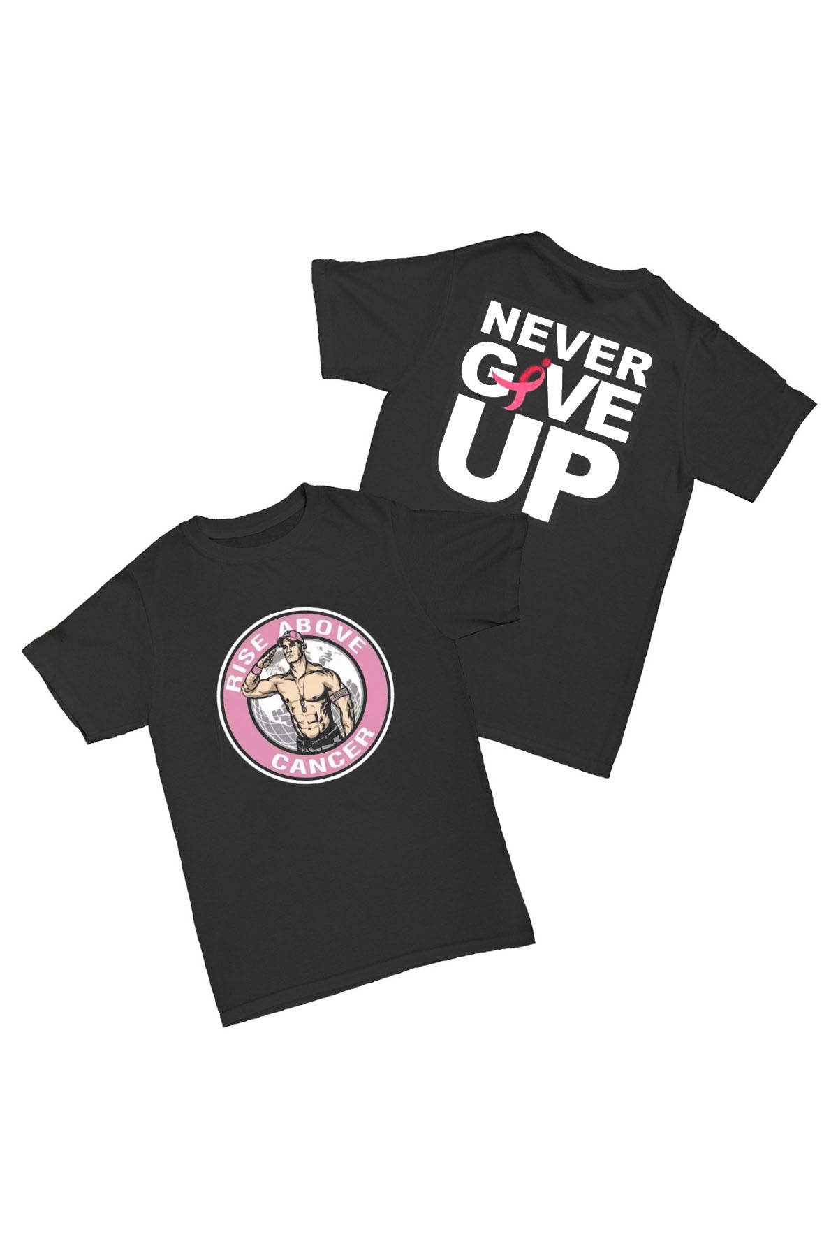 John Cena - Rise Above Cancer Baskılı Pamuk T-shirt