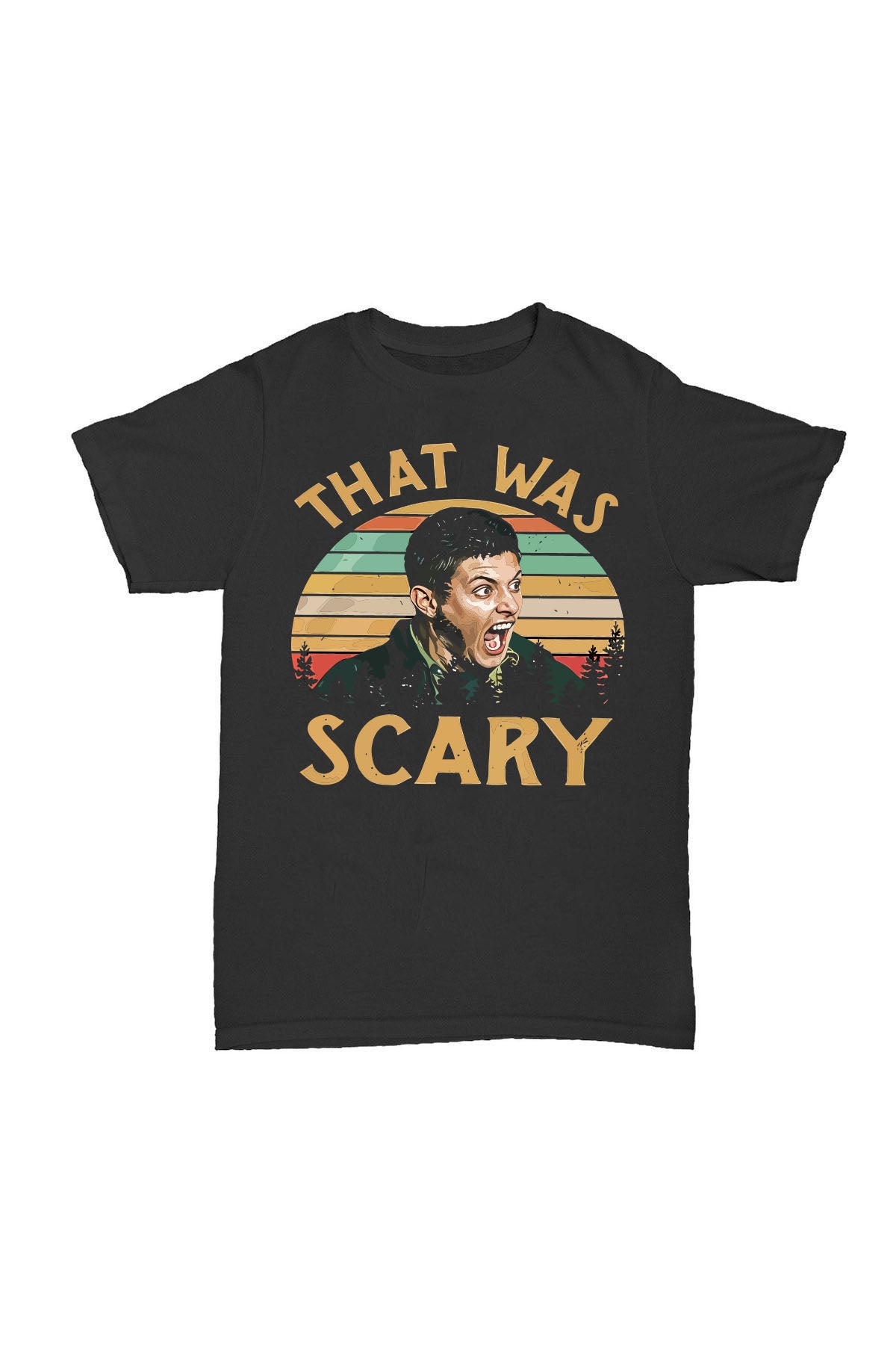Supernatural - Dean Winchester That Was SCARY Baskılı Pamuk T-shirt