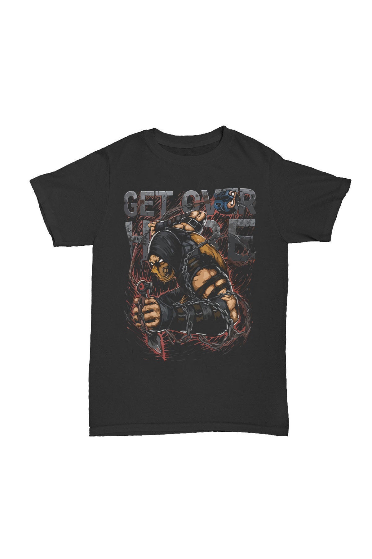 Mortal Kombat - Scorpion Baskılı Pamuk T-shirt