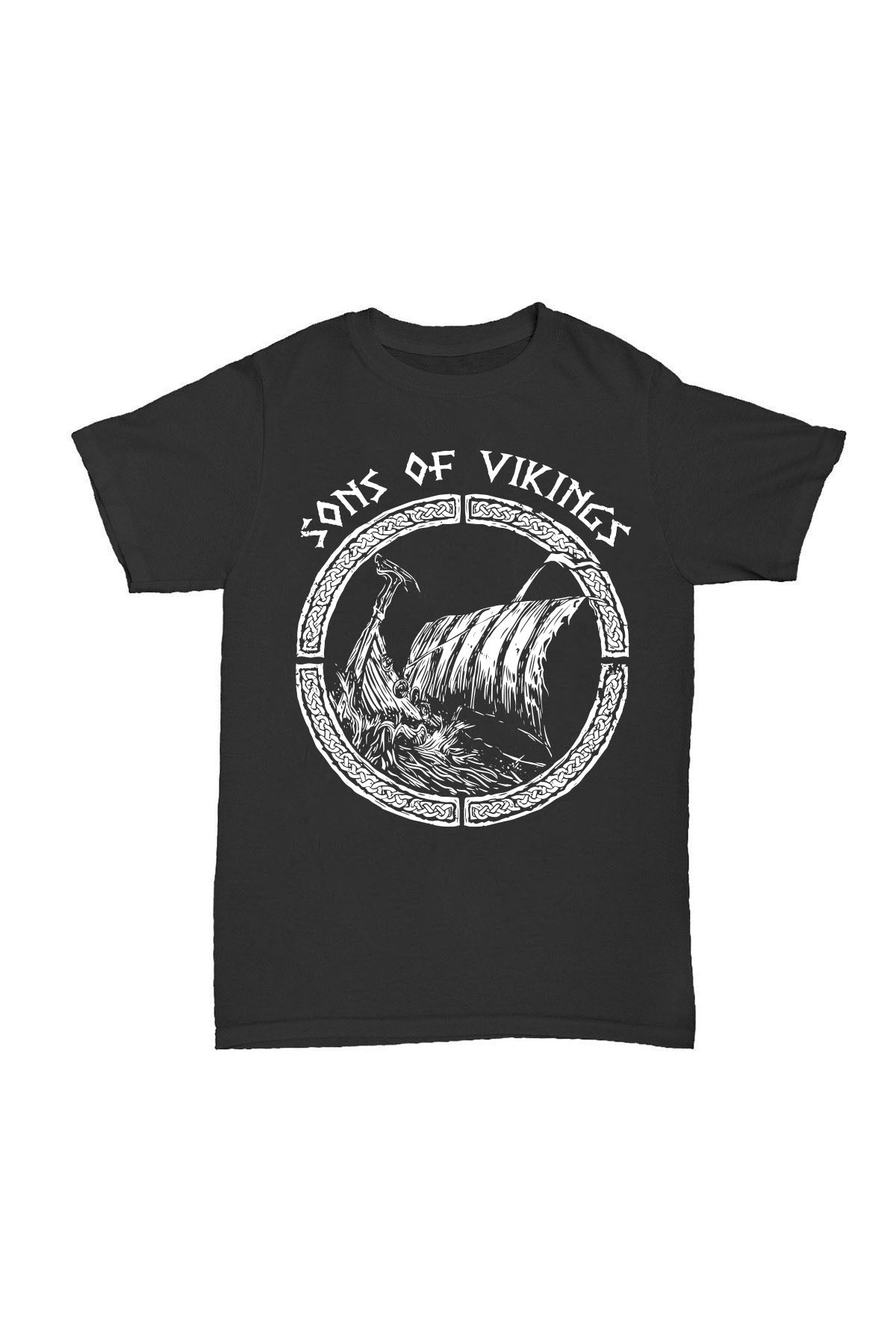 Son Of Vikings - Baskılı Pamuk T-shirt
