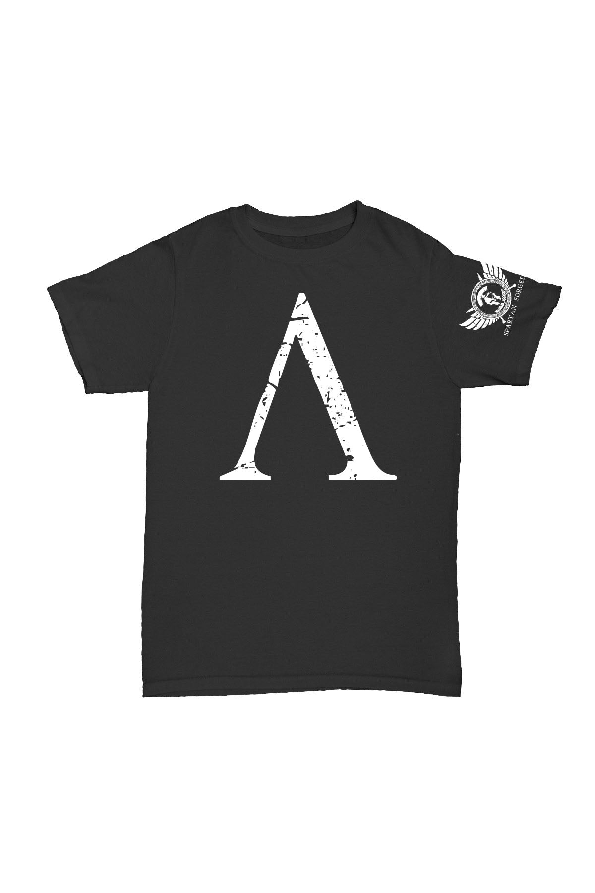 Spartan Forged - Siyah Baskılı Pamuk T-shirt