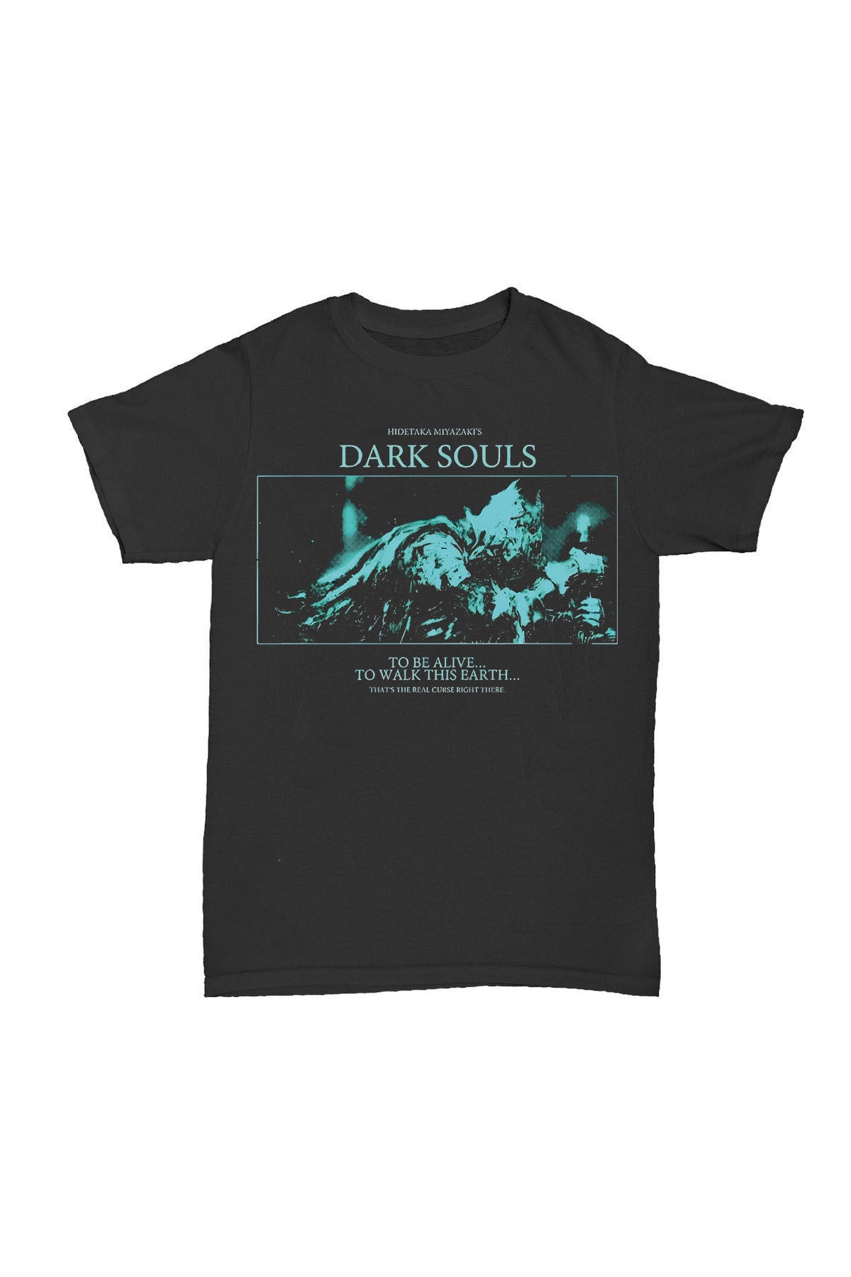 Dark Souls - To Be Alive Baskılı Pamuk T-shirt