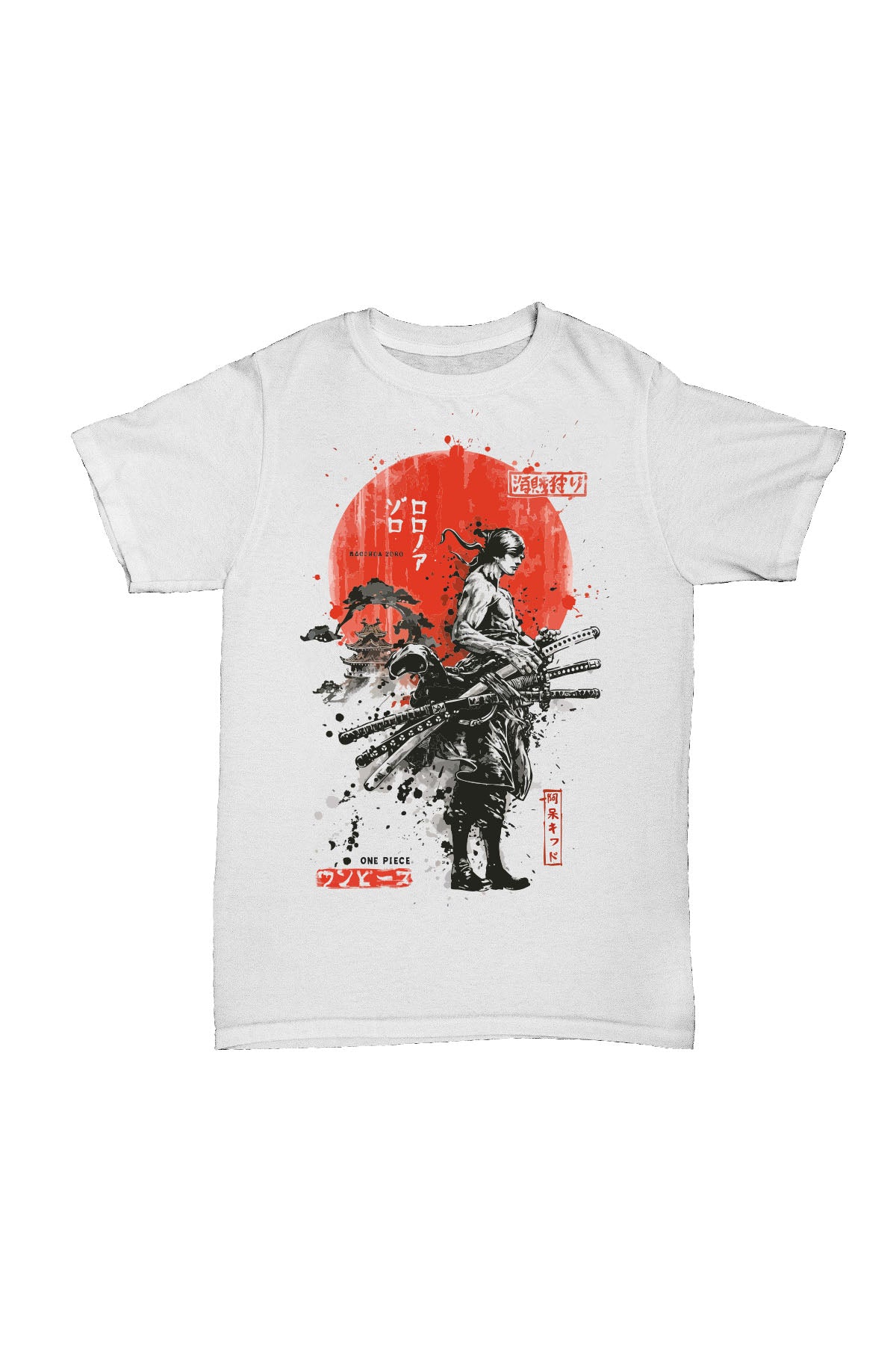 One Piece - Zoro Yeşil Baskılı Pamuk T-shirt