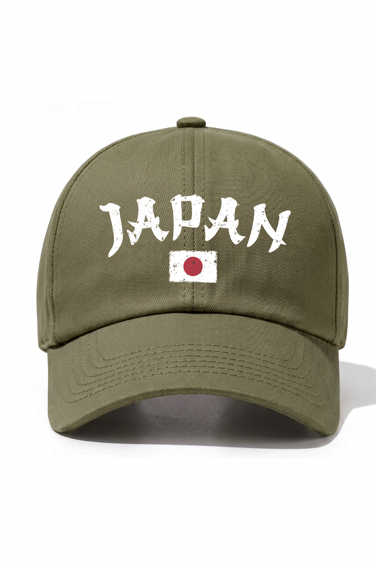 Japan Baskılı Pamuk Şapka - Haki