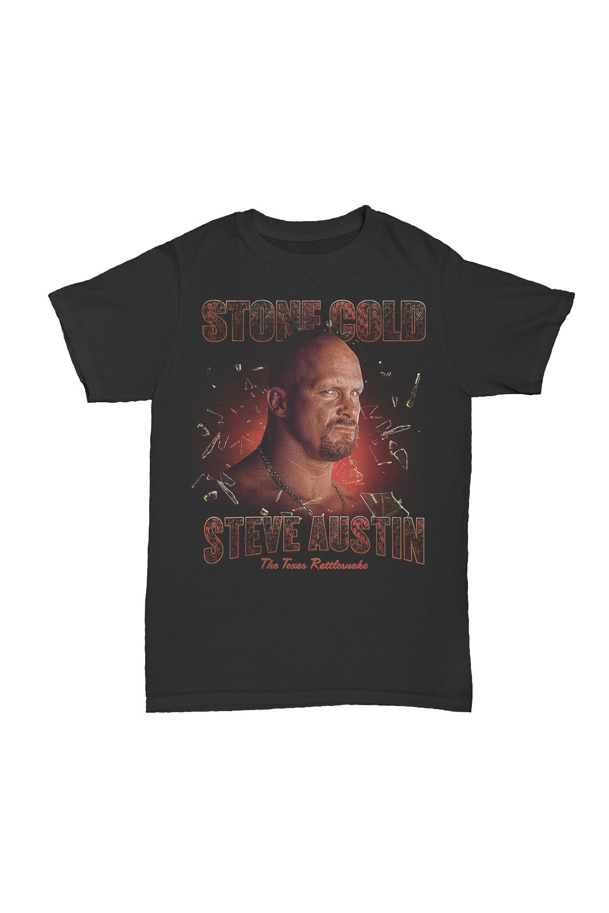 Stone Cold' Steve Austin - Attitude Retro Baskılı Pamuk T-shirt