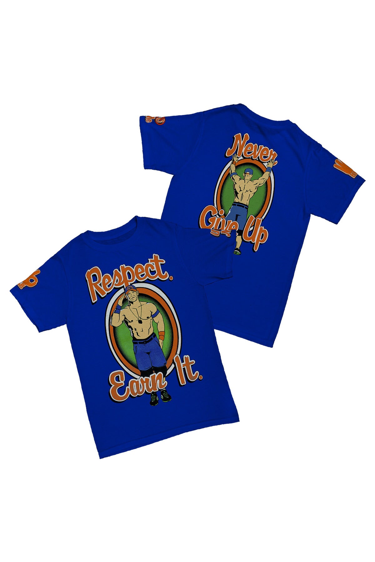 John Cena - Respect. Earn It [Mavi] Baskılı Pamuk T-shirt