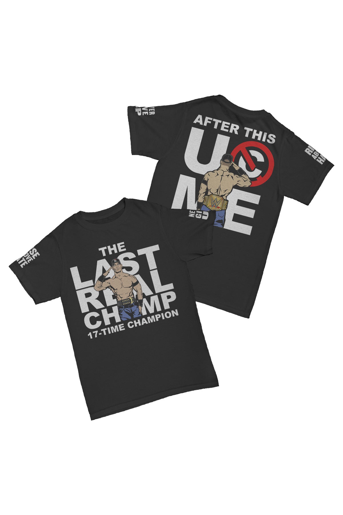 John Cena - The Last Real Champ 17-Time Baskılı Pamuk T-shirt