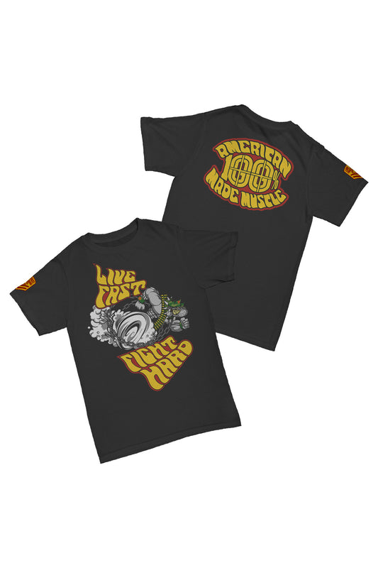 John Cena - Live Fast Fight Hard Baskılı Pamuk T-shirt