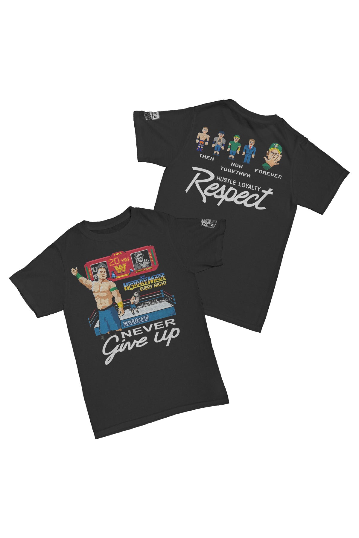 John Cena - 20 Years Never Give Up Baskılı Pamuk T-shirt
