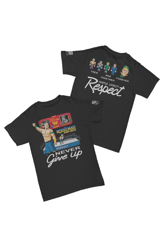 John Cena - 20 Years Never Give Up Baskılı Pamuk T-shirt