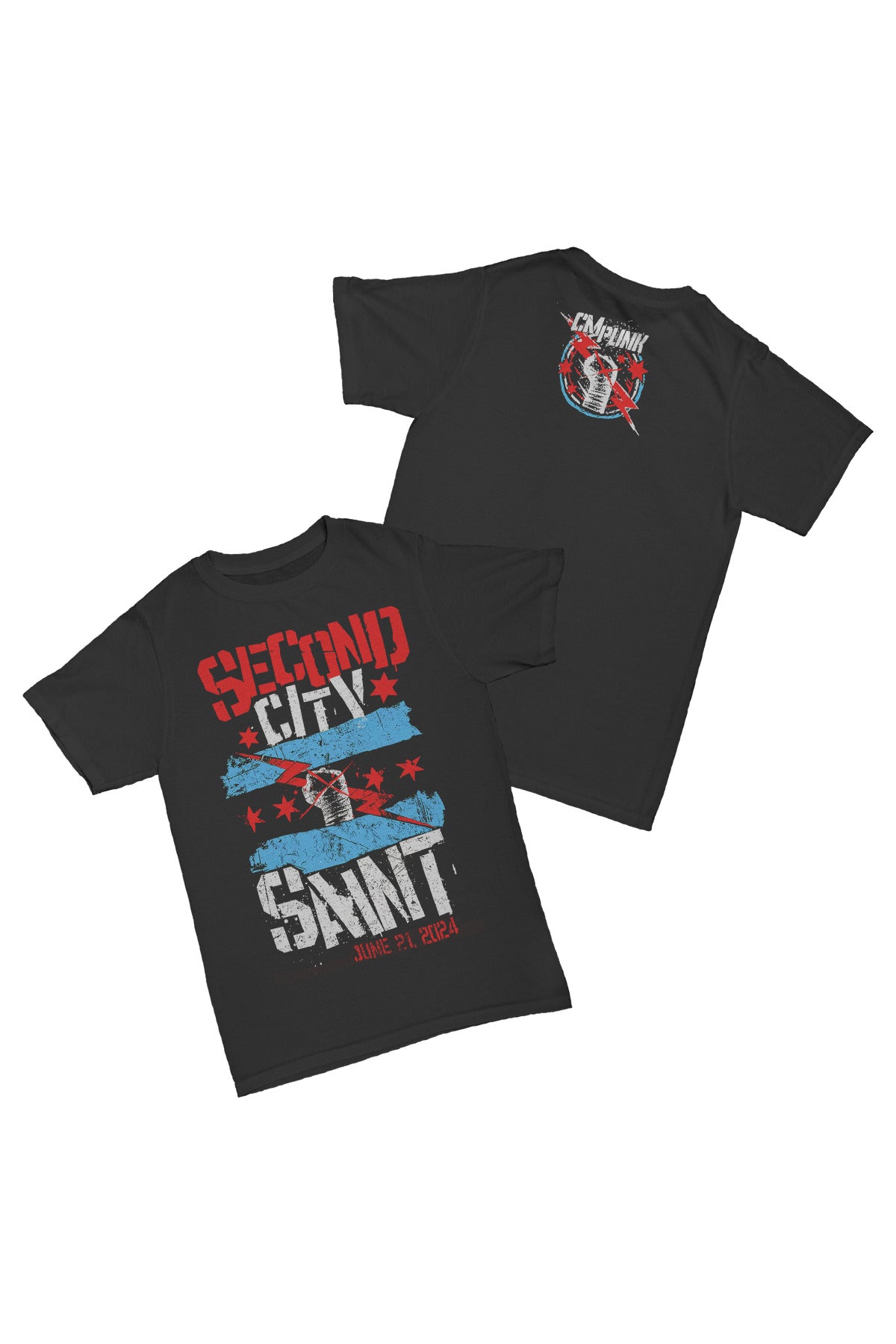 Cm Punk - Second City Saint Baskılı Pamuk T-shirt