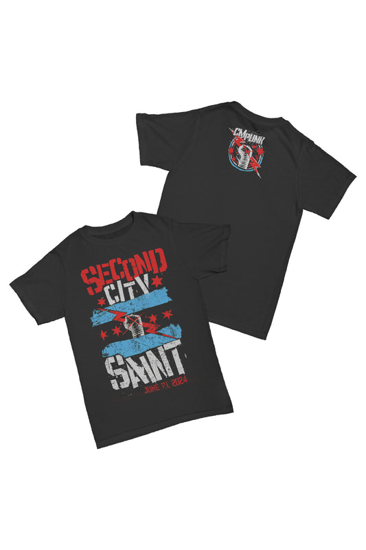 Cm Punk - Second City Saint Baskılı Pamuk T-shirt