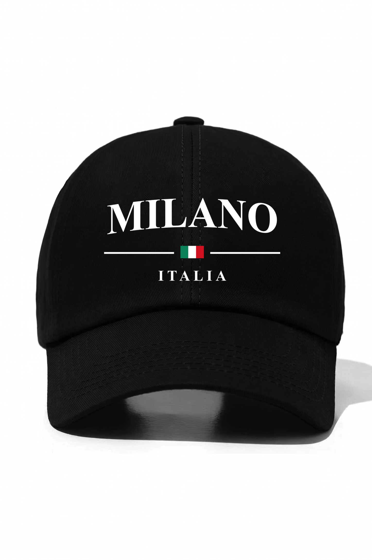 Milano Baskılı Pamuk Şapka - Siyah