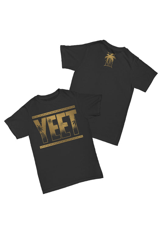 The Usos- Jey Uso YEET Gold Baskılı Pamuk T-shirt