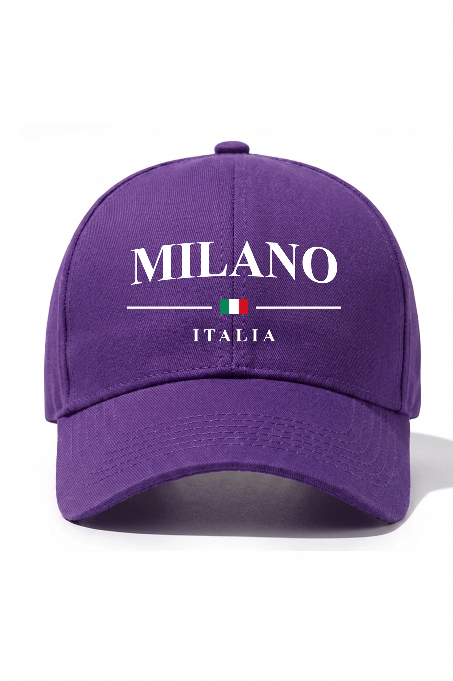 Milano Baskılı Pamuk Şapka - Mor