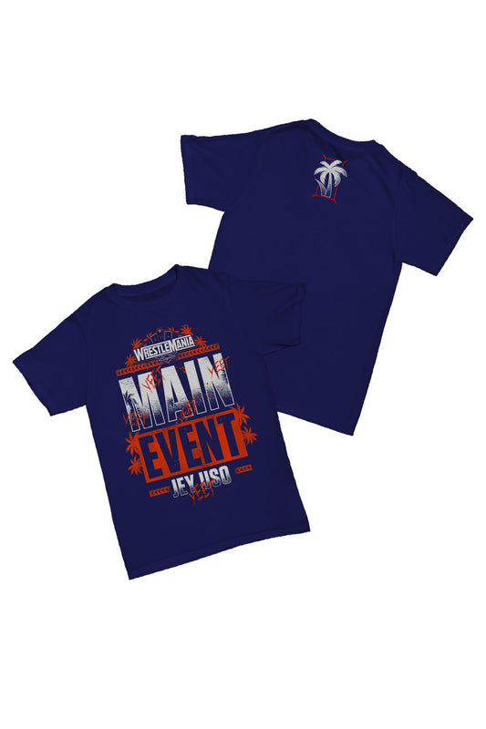 The Usos - Jey Uso Main Event Mania Baskılı Pamuk T-shirt