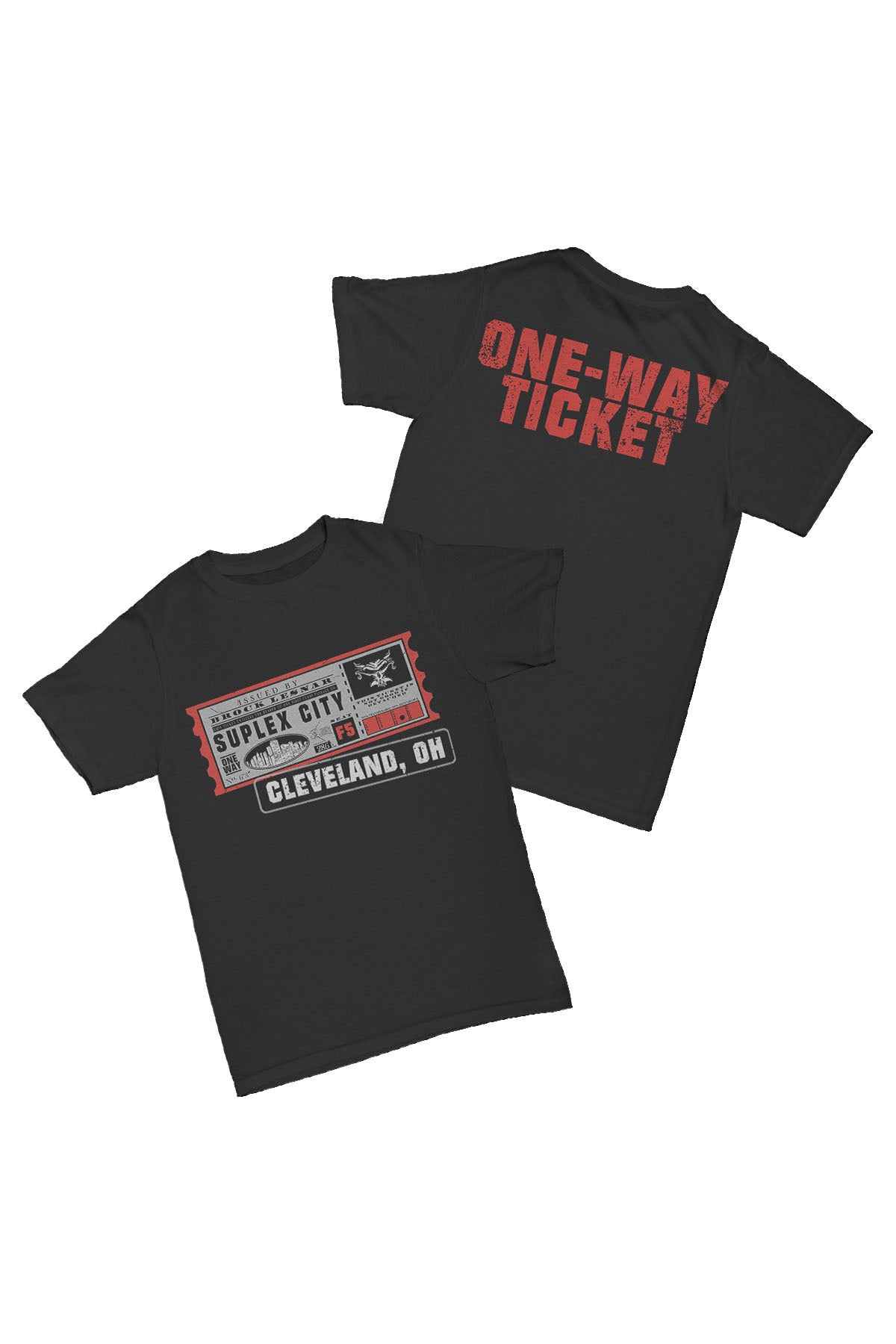 Brock Lesnar - One Way Ticket Baskılı Pamuk T-shirt