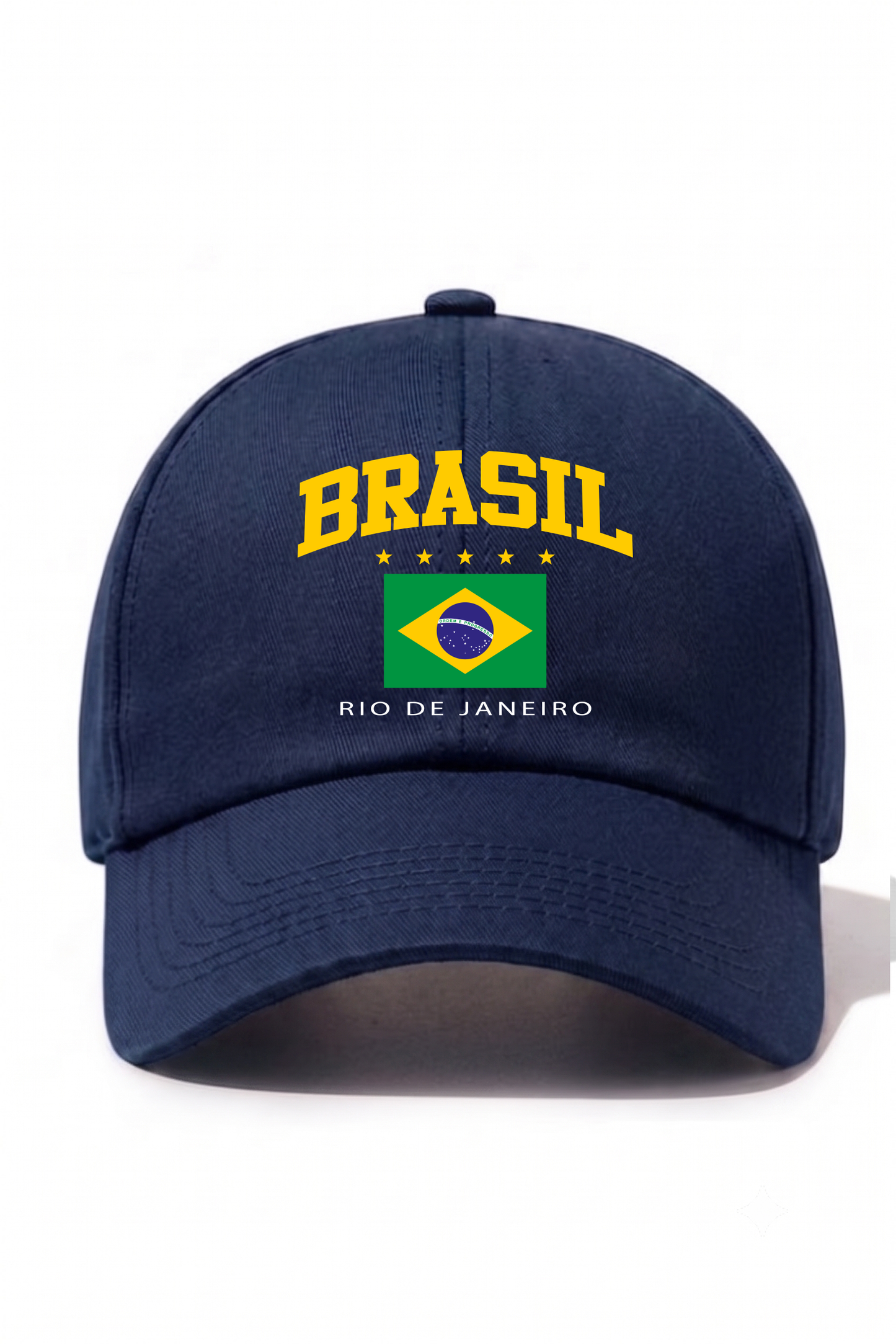 Brasil Baskılı Pamuk Şapka - Lacivert