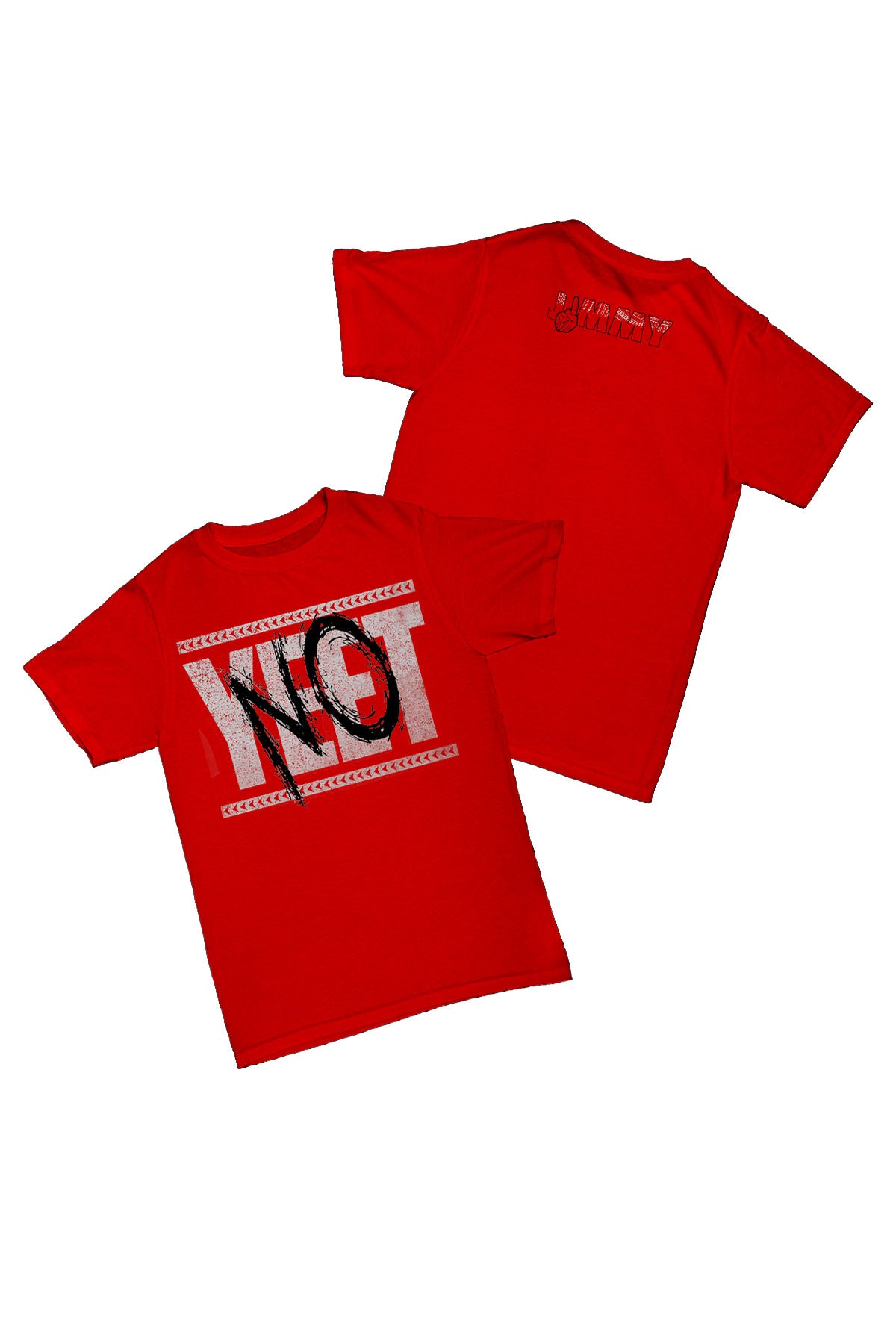 The Usos - Jimmy Uso Kırmızı No YEET Baskılı Pamuk T-shirt
