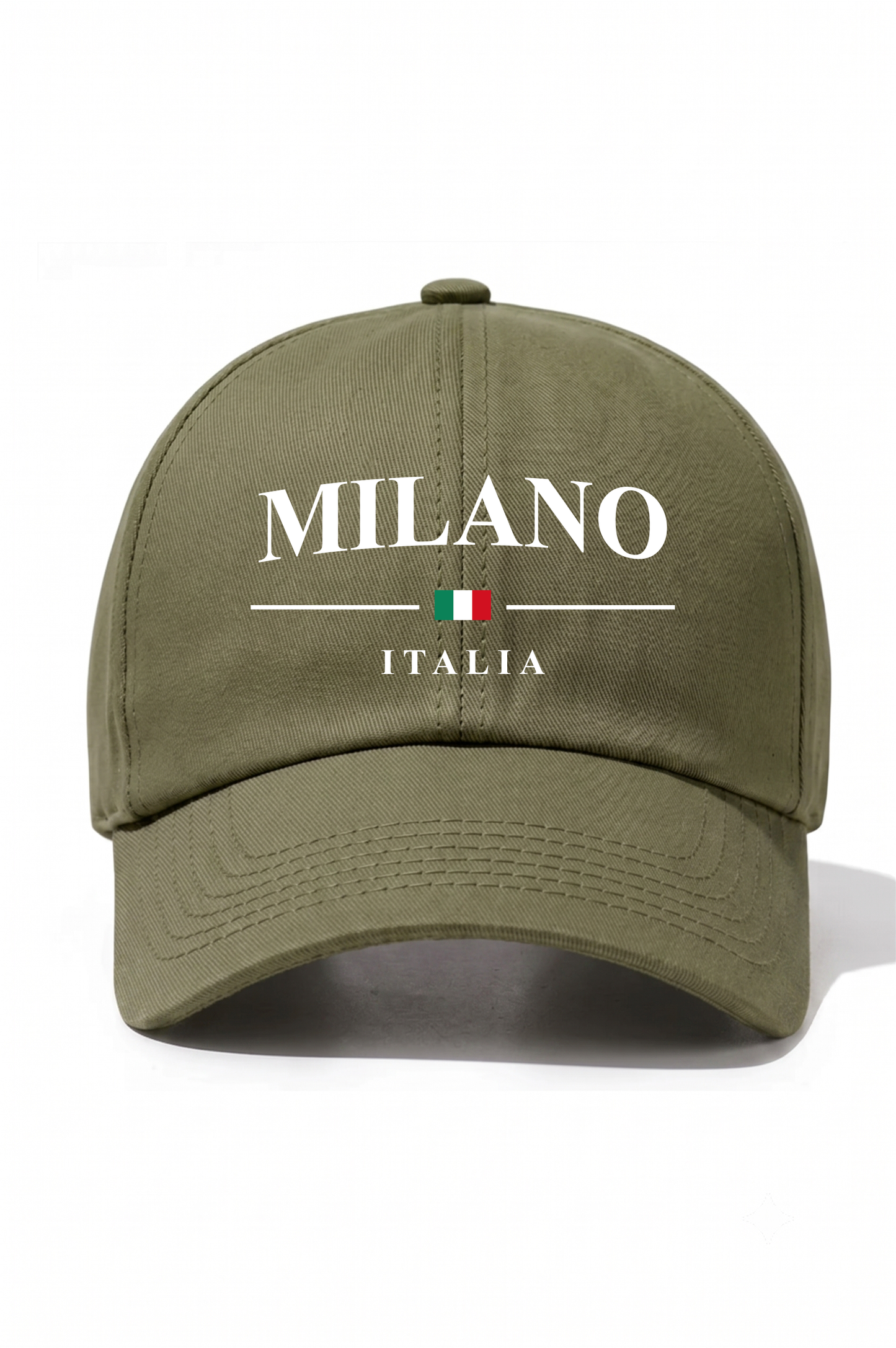 Milano Baskılı Pamuk Şapka - Haki