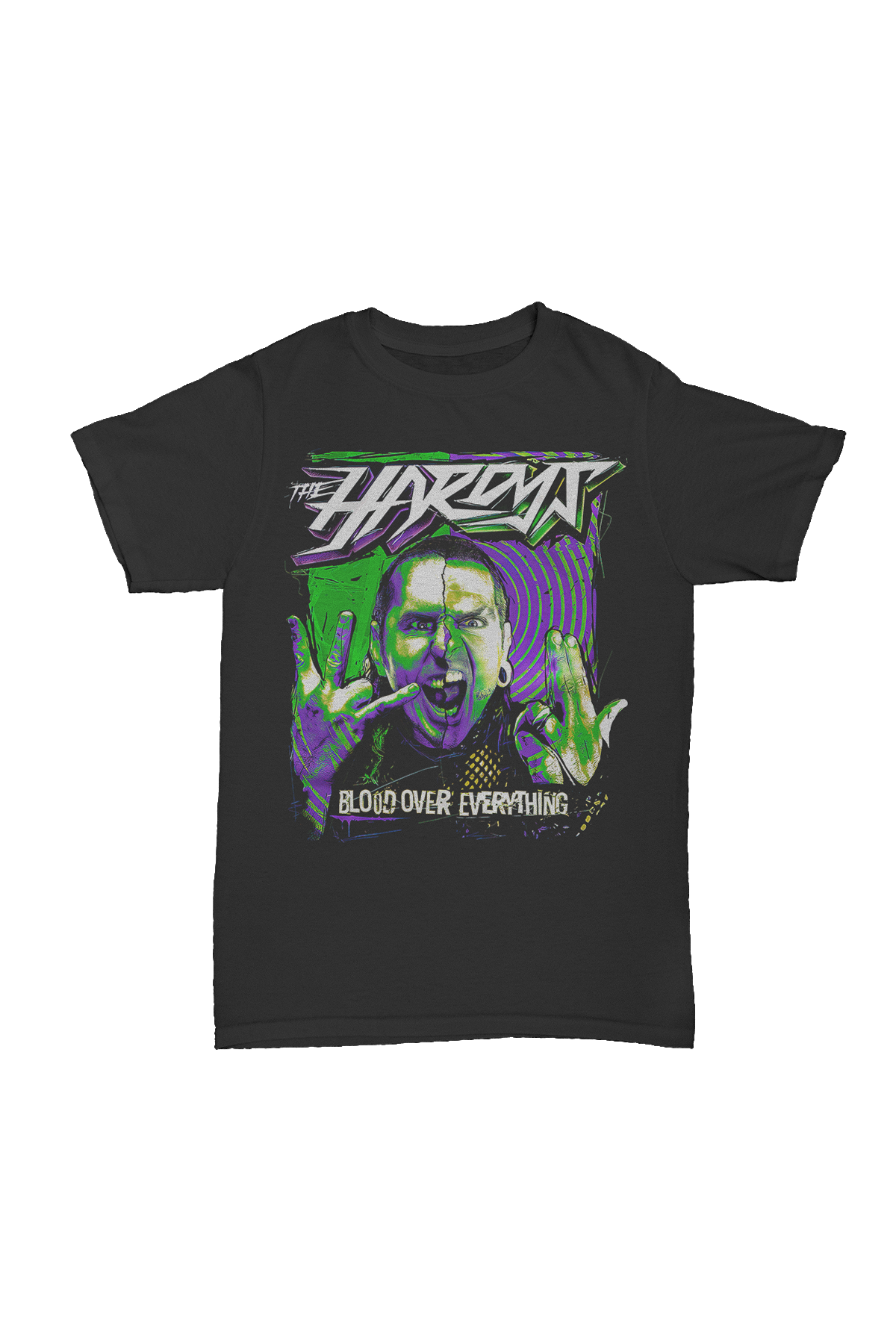 Hardy Boyz - Blood Over Everything Baskılı Pamuk T-shirt