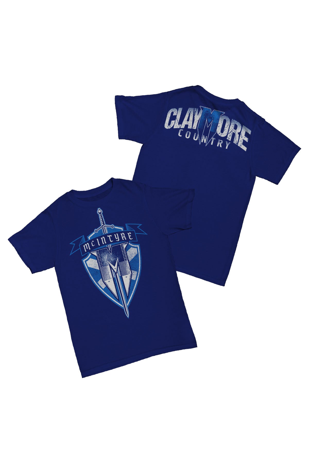 Drew Mcintyre - Claymore Coat of Arms Baskılı Pamuk T-shirt