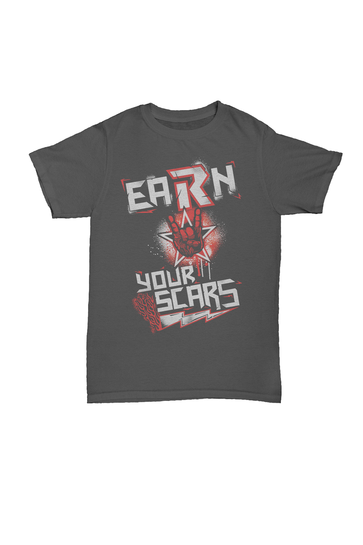 Edge - Earn Your Scars Baskılı Pamuk T-shirt