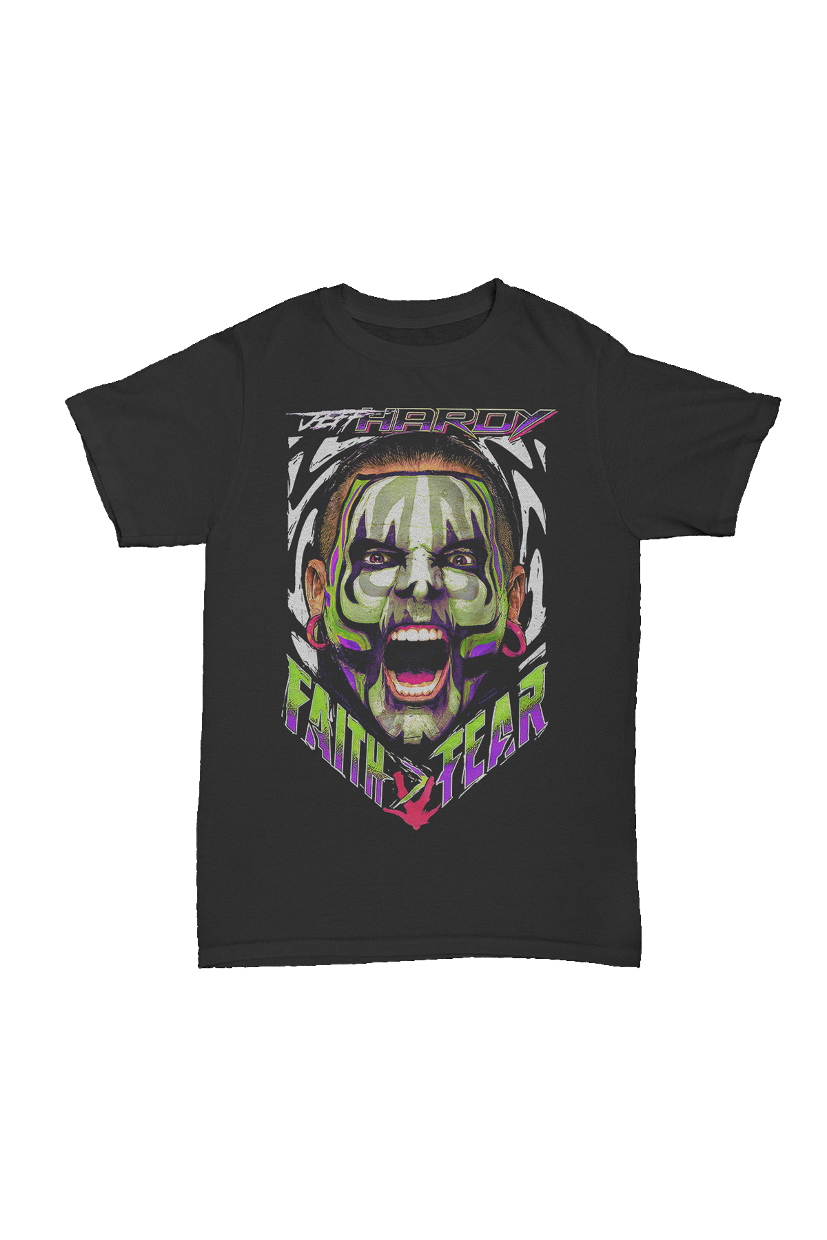 Hardy Boyz - Jeff Hardy - Faith Over Fear Baskılı Pamuk T-shirt