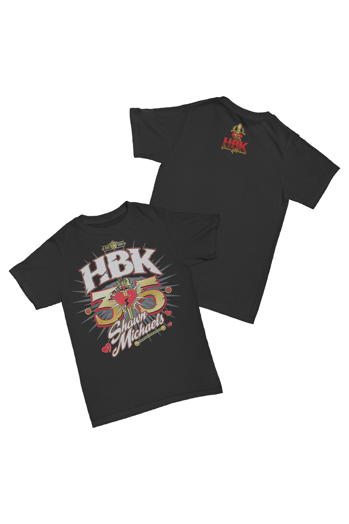 Shawn Michaels - HBK 35 Baskılı Pamuk T-shirt