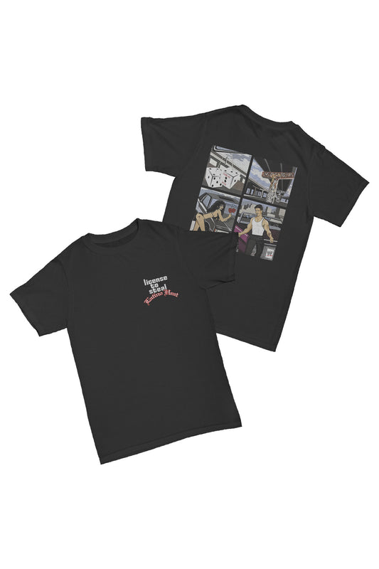 Eddie Guerrero License to Steal Baskılı Pamuk T-shirt