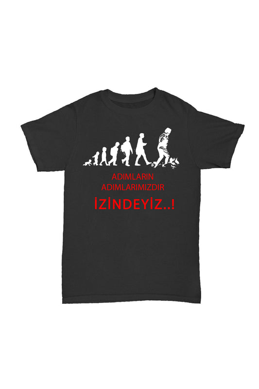 Mustafa Kemal Atatürk - Atam İzindeyiz Baskılı Pamuk T-shirt