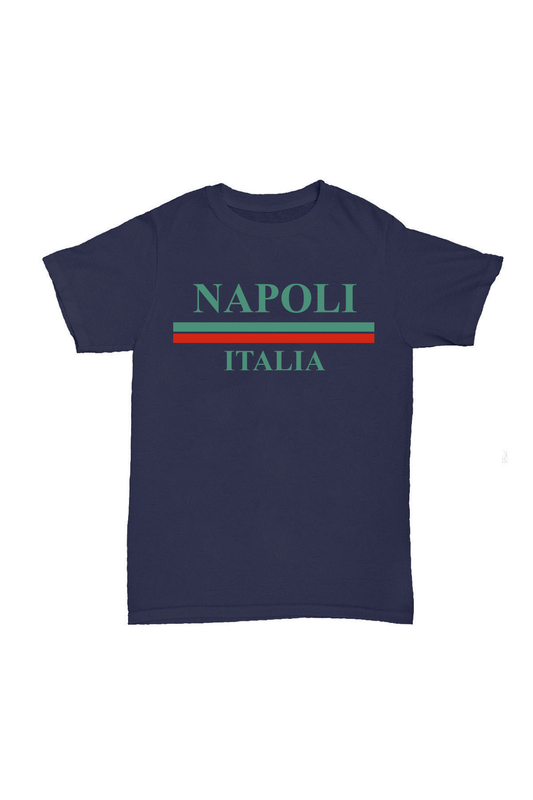 Napoli Italia - Lacivert Baskılı Pamuk T-shirt
