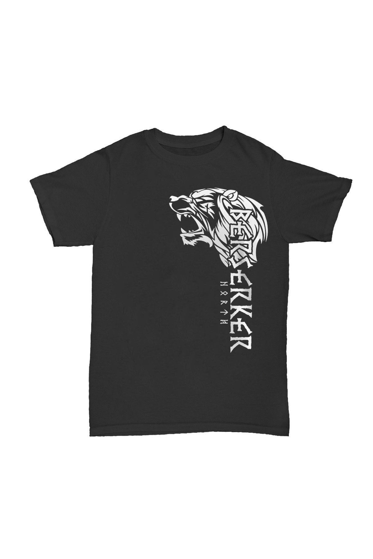Berserker - Beyaz Baskılı Pamuk T-shirt